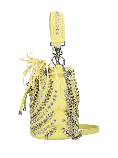 Faux leather bag with studs and rhinestones LA CARRIE | ANDROMEDA BUCKETLIME